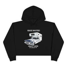 Load image into Gallery viewer, Unhappy Camper Crop Hoodie